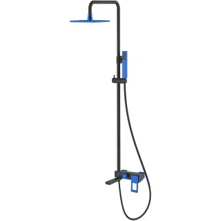 Душевая стойка Boheme Q 148-BUW чёрный/синий